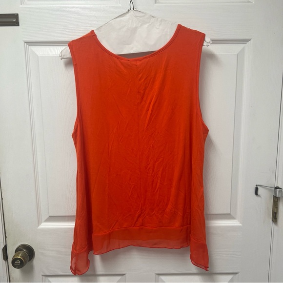 Ladies Orange Sleeveless Top BLEU with bling XL NWT - Picture 8 of 8